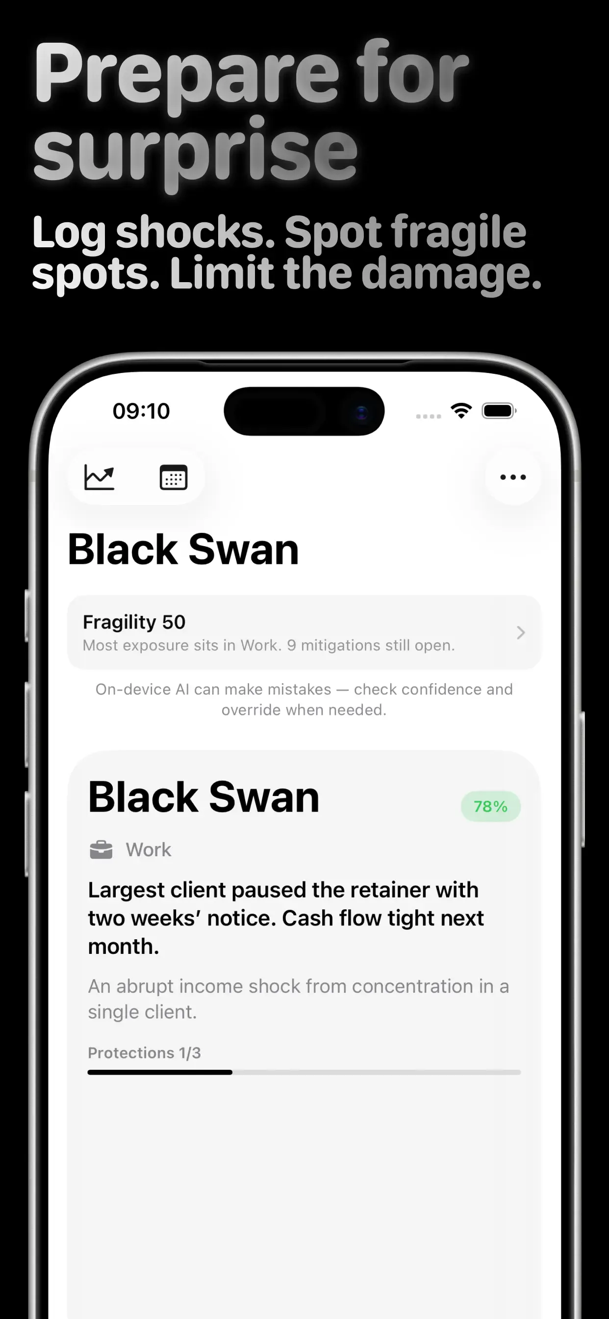 Black Swan home screen
