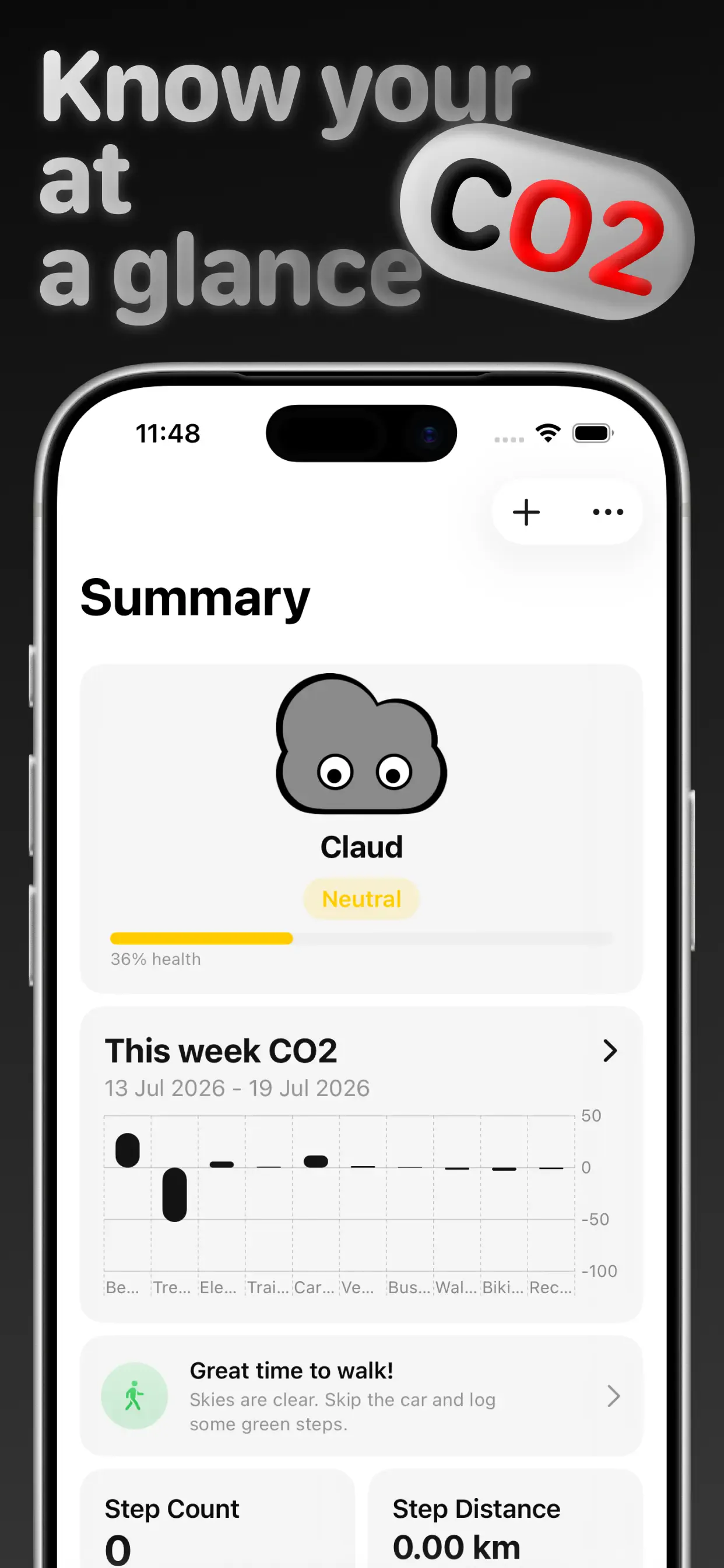 Claud CO2 home with mascot