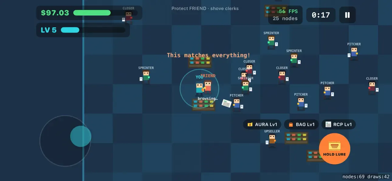 Shop Survivors gameplay screenshot